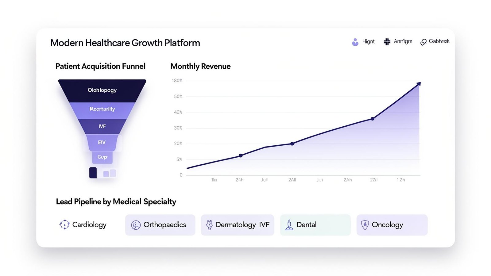 Healthcare marketing dashboard for hospitals and clinics